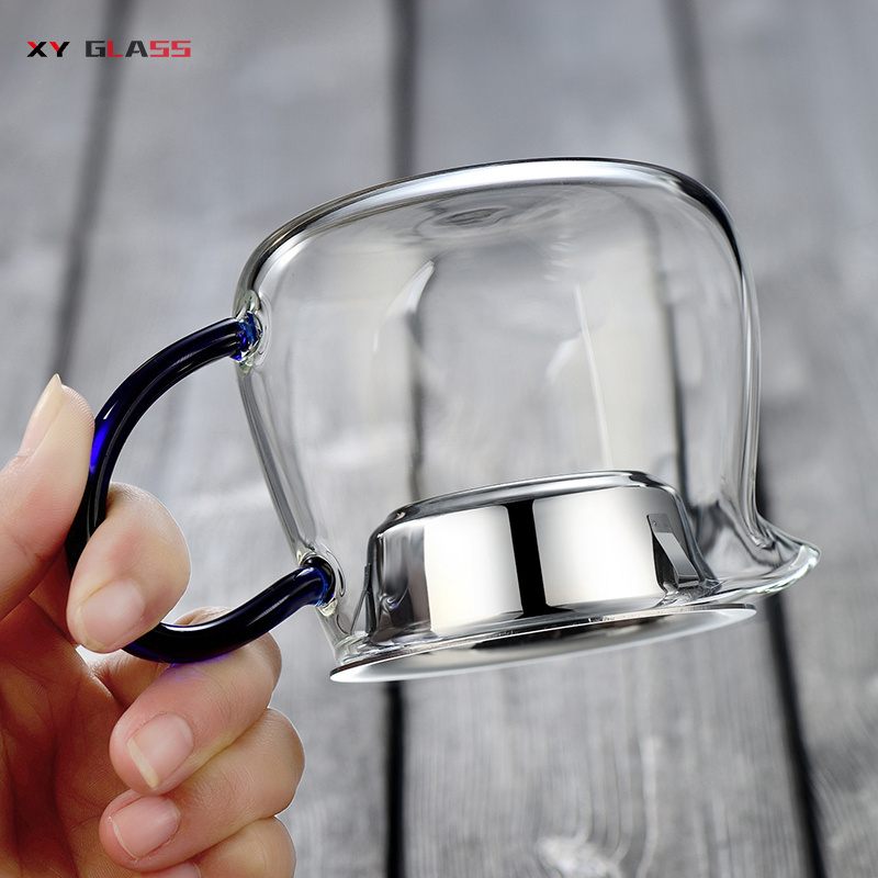 popular sublimation heat resistant borosilicate thermo glass steeper tea pot