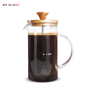 Innovation Fashionable Borosilicate Glass Travel French Press Coffee Maker