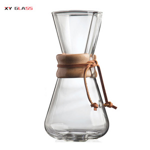 sublimation hand blown portable espresso borosilicate thermo glass coffee maker