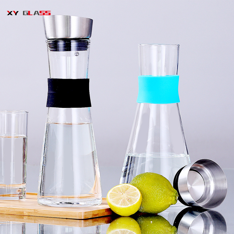 promotional gift clear overproof thermo glass juice cooling water carafe