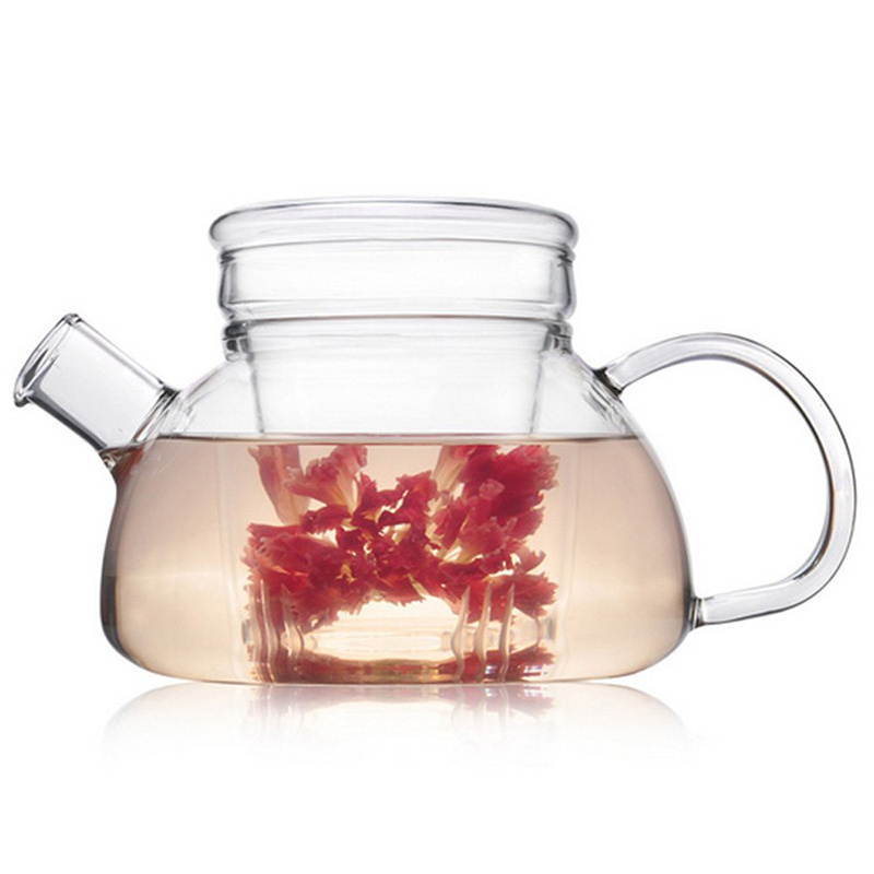 moroccan high temperature resistant glass loose leaf flower tea pot