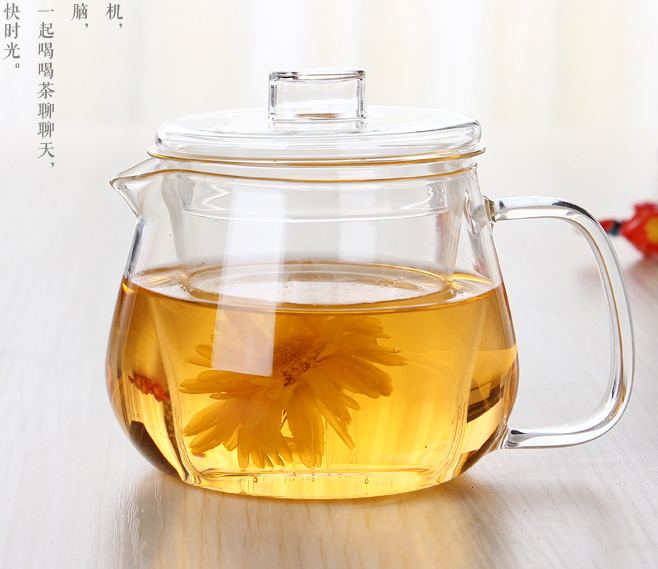 handmade high temperature resistant cooking glass loose leaf tea maker