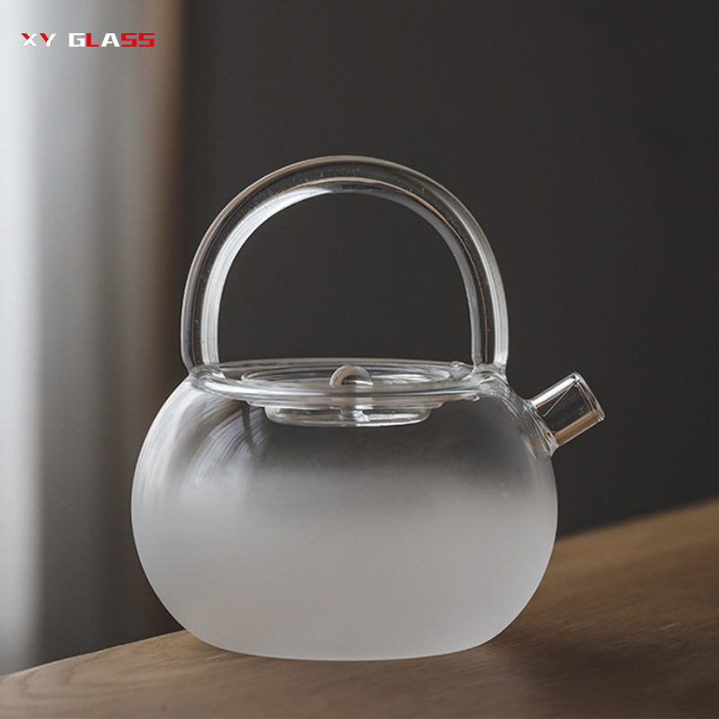 Blooming And Loose Leaf Borosilicate Ovenproof Thermo Glass Tea Maker Pot