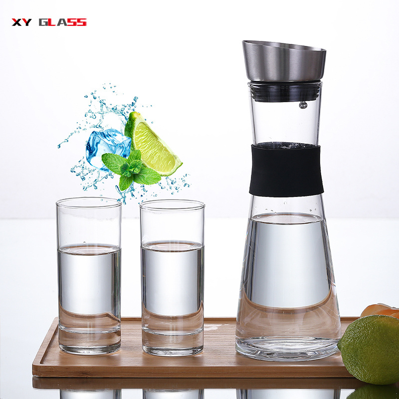 promotional gift clear overproof thermo glass juice cooling water carafe