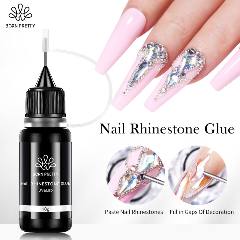 BORN PRETTY 10g Point Drill Nail Art Tool High-quality Nail Rhinestone Glue Gel for Crystal Diamond Decoration