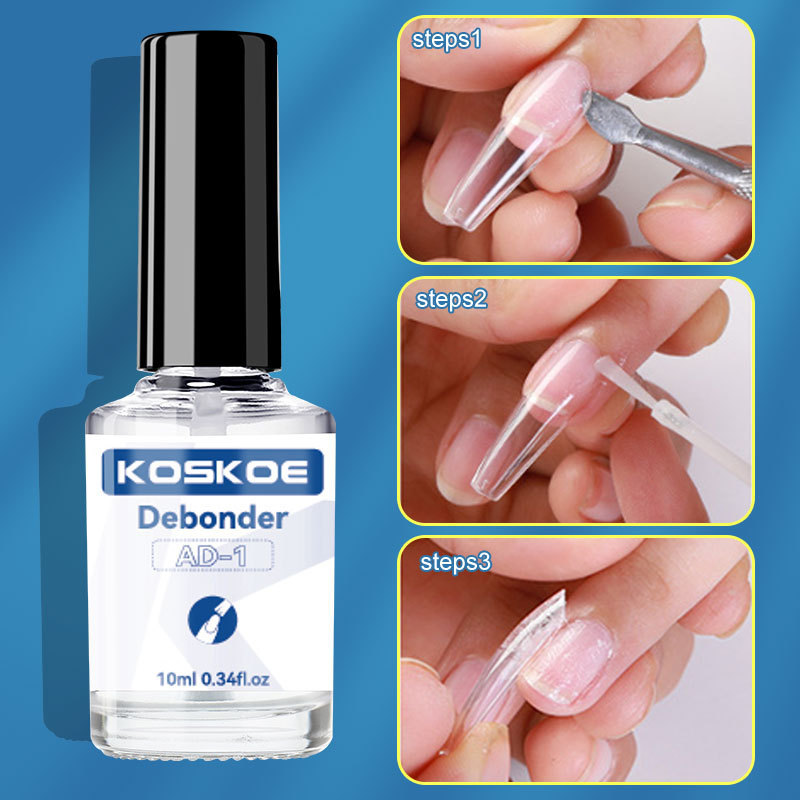 KS KOSKOE 10ml Debonder Glue Remover For Removing False Nails Rhinestone Transparent Fast Dissolve Liquid