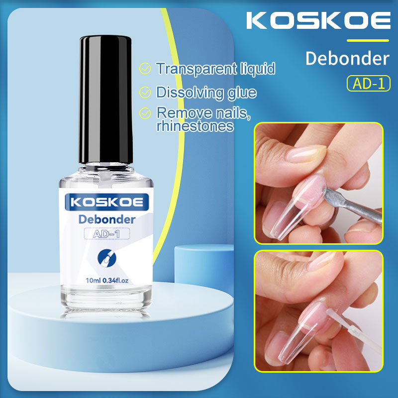 KS KOSKOE 10ml Debonder Glue Remover For Removing False Nails Rhinestone Transparent Fast Dissolve Liquid