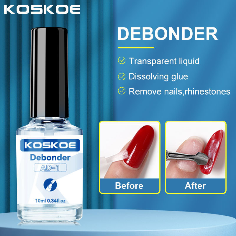 KS KOSKOE Custom Logo Quickly Debonder Glue Remover Liquid for Acrylic Press on Nails Tips Fake Nail Adhesive Remover