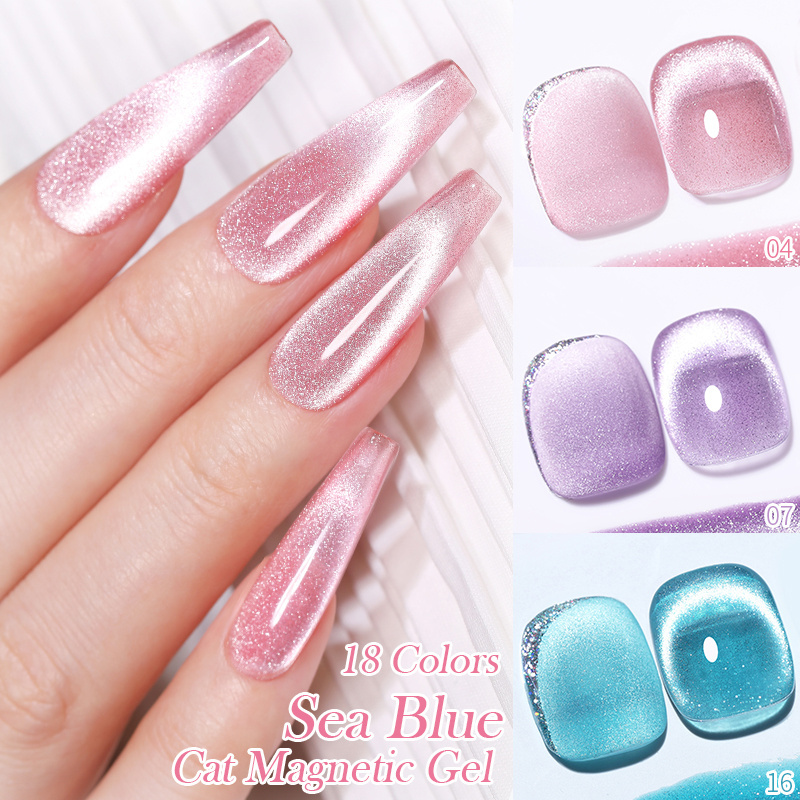 BORN PRETTY HEMA Free High Quantity  Magnetic Nail Polish Gel Pink Nude Glue Macaron Cat Eye Gel Polish Wholesale