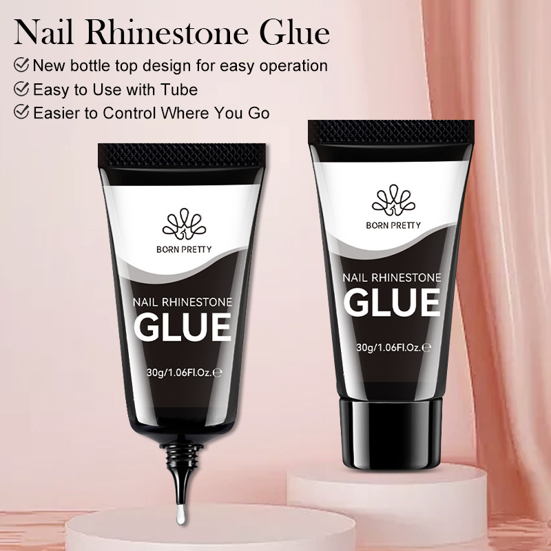 BORN PRETTY 30ml Nail Art Gem Glue Super Strong Adhesive Diamond Rhinestone Glue Gel in Tube