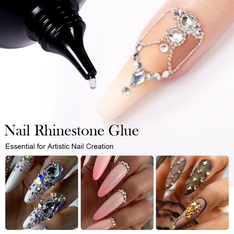 BORN PRETTY 30ml Nail Art Gem Glue Super Strong Adhesive Diamond Rhinestone Glue Gel in Tube