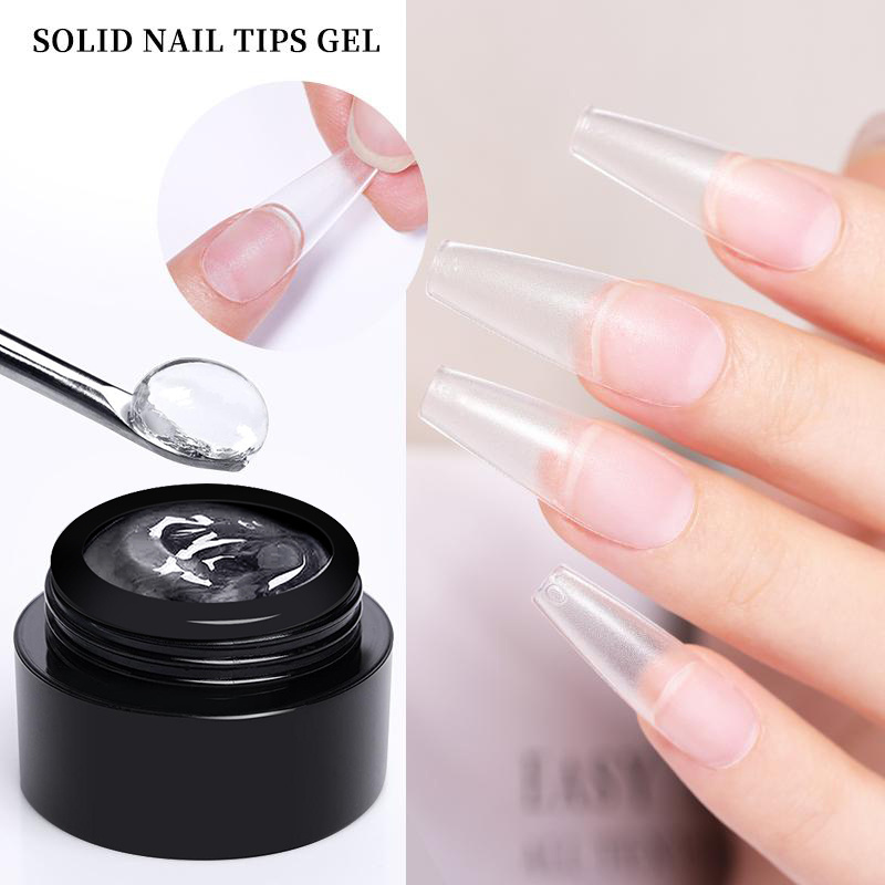 BORN PRETTY 5g Clear Solid Nail Tips Gel Private Label OEM Long Lasting False Tips Nail Glue Gel Polish