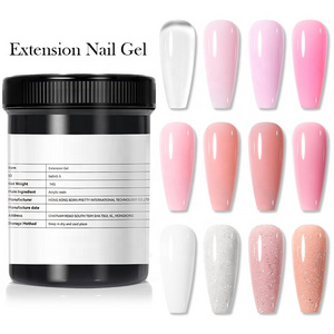 BORN PRETTY 1KG HEMA Free Hard Nail Extention Gel Polish Bulk Clear Jelly Color No Burn Construction Gel Builder 1 KG for Nails