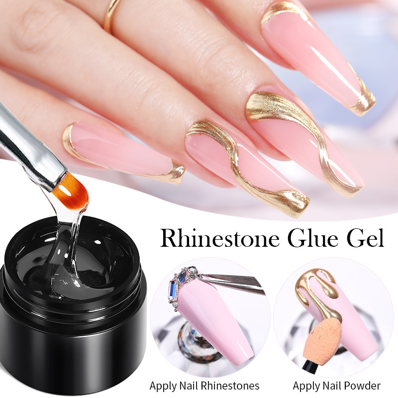 BORN PRETTY 5g Nail Art Rhinestone Glue Gel NO Wipe Super Sticky Adhesive Crystal Gem Jewelry Diamond Glue for nails