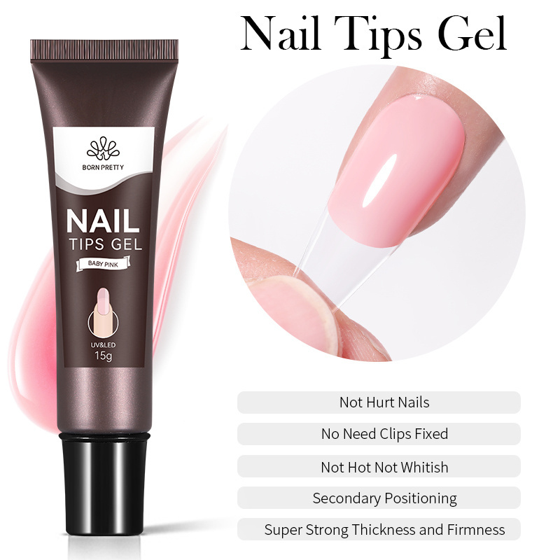 BORN PRETTY Newest Colors Professional Long Lasting  Adhesive Gel Glue For Fingernail Press on Nail Tips Glue