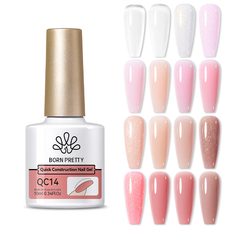 BORN PRETTY 10ml Quick Nail Construction Extension Gel Hema Free Jelly Gel Builder Long Lasting Uv Sculpture Gel For Salon