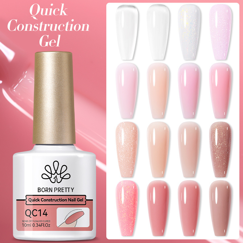 BORN PRETTY 10ml Quick Nail Construction Extension Gel Hema Free Jelly Gel Builder Long Lasting Uv Sculpture Gel For Salon