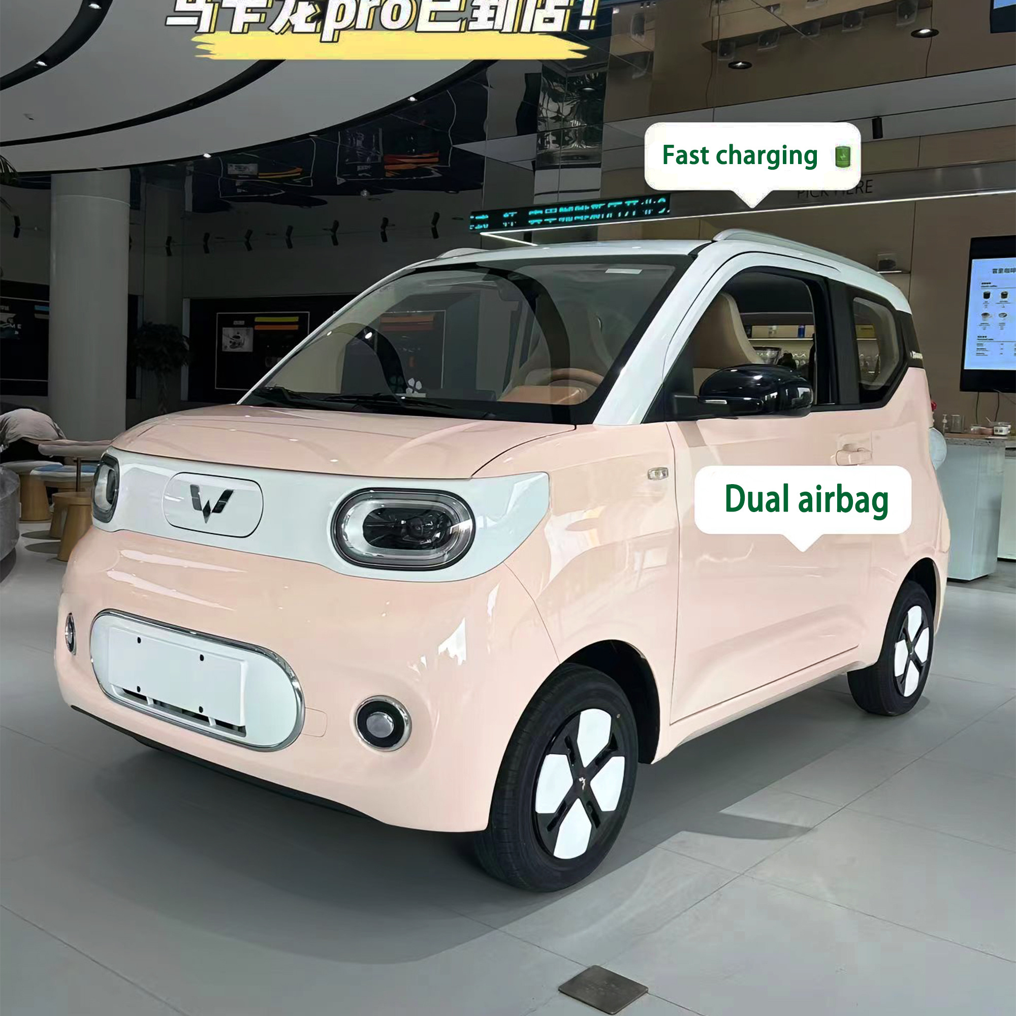 2022 wuling gameboy hongguang mini ev car electric vehicle wuling miniev gameboy 120km 4 seat Electric mini car for adult