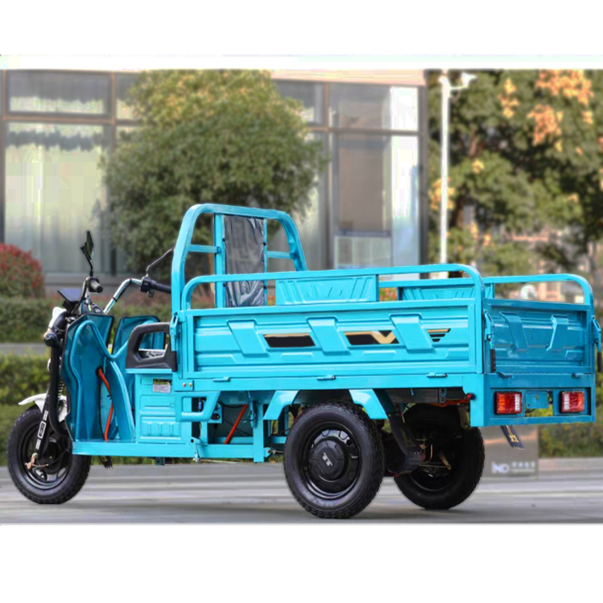 Cargo tricycle electric trike three wheeler tuk tuk 3 wheel bike with 1000W motor and cargo bed