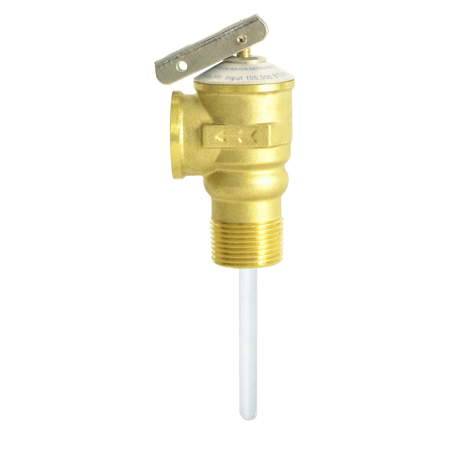 Automatic Temperature and Pressure Relief Valve with Extension Probe and Lever  , 3/4