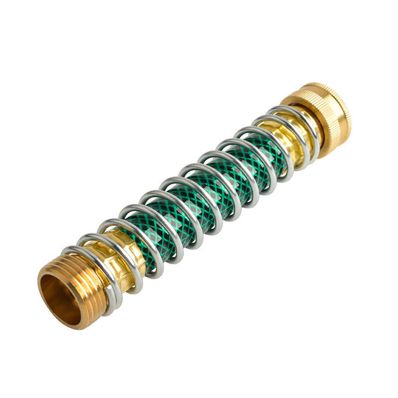 Garden Hose Coiled Spring Protector Solid Brass Faucet Extension Connector