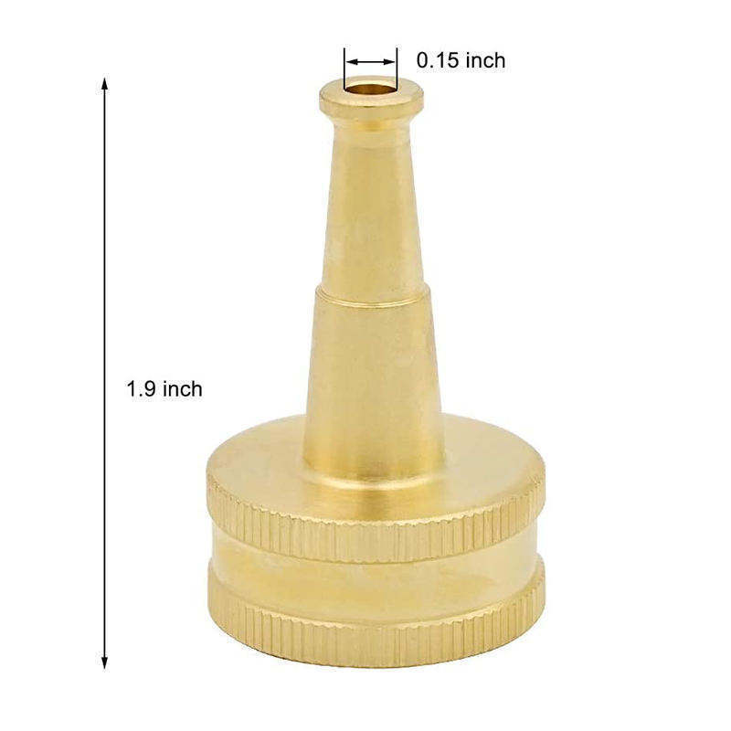 Brass Garden Sweeper Nozzle Solid Brass Garden Hose Nozzle for Cleaning Car Siding and Driveway