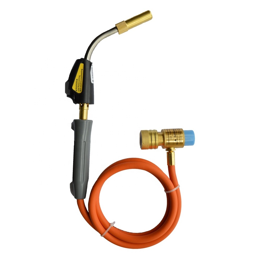 Self-Lighting Gas Blazing and Soldering Torch with Snake