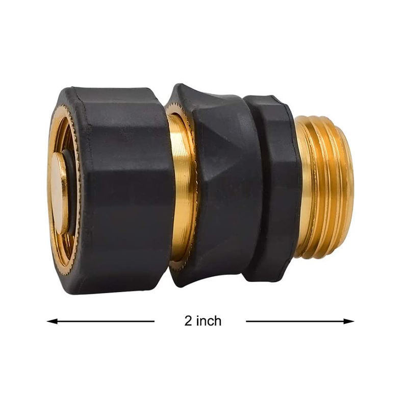 3/4 Inch Aluminum Heavy Duty Connector with Auto Shut-Off Garden Hose Quick Connector