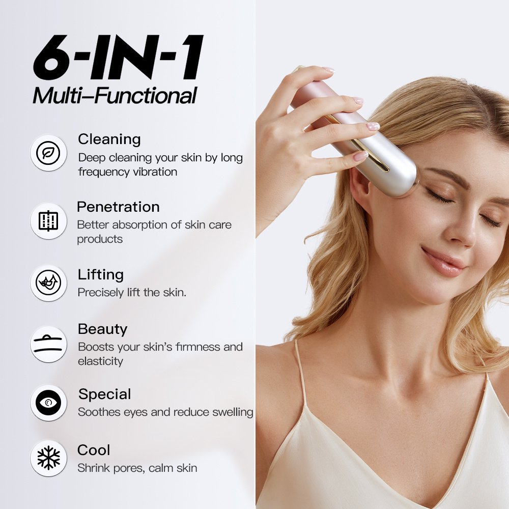 Portable RF EMS Face Lifting Device Facial Massager Led Microcurrent Facial Toning Device Home Use Led EMS RF Beauty Device