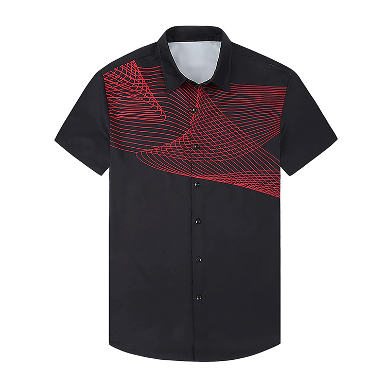 Cheapest Full Button Black Red Sports Polo Shirt Mens Polo Shirts Full Sublimation T Shirt For Men