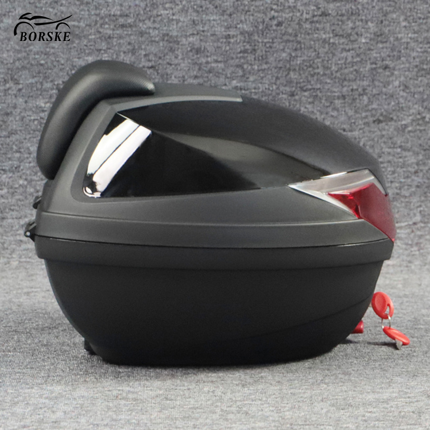 New Borske Scooter Parts Motorcycle accessories Storage Top Box Cases Trunk Motorbike Delivery Carrier Rear Boxes