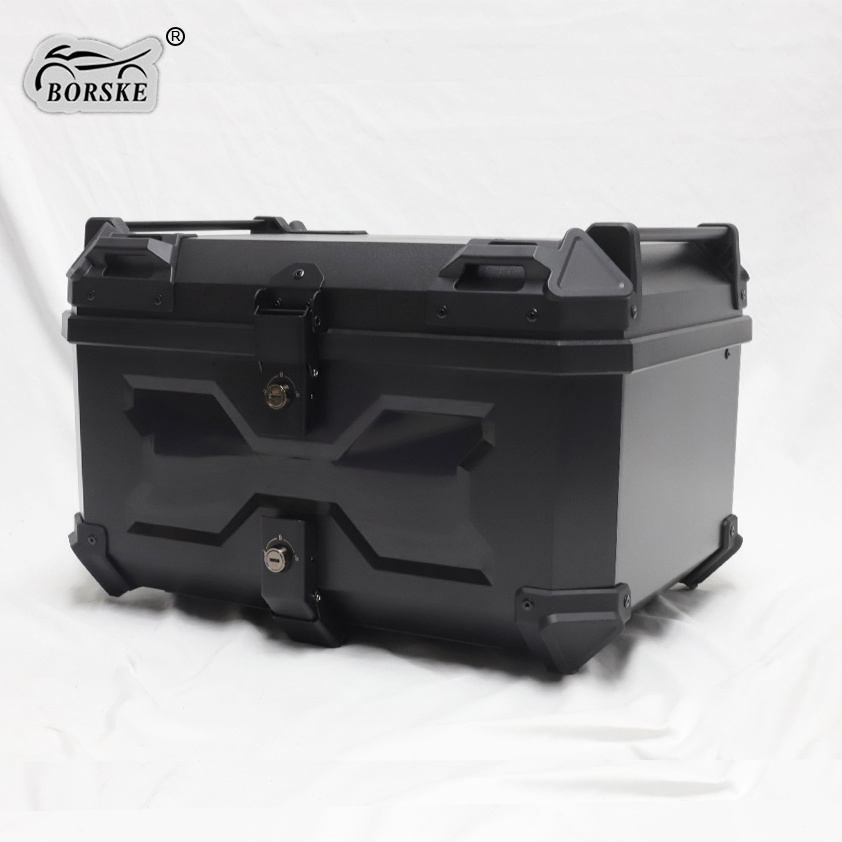 BORSKE High End 58L ABS Delivery Box Motorcycle Top Case Waterproof Suit Case Motorcycle Tail Box