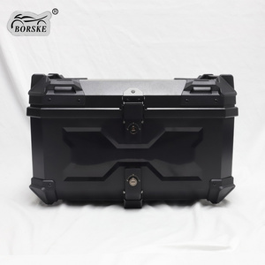 BORSKE High End 58L ABS Delivery Box Motorcycle Top Case Waterproof Suit Case Motorcycle Tail Box