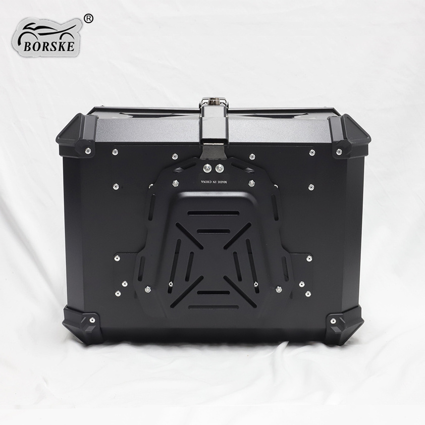 BORSKE High End 58L ABS Delivery Box Motorcycle Top Case Waterproof Suit Case Motorcycle Tail Box