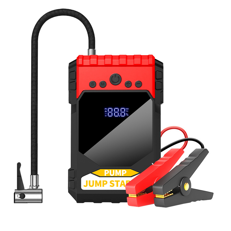 BR 2023 New Design Car jump Portable 12V Car 10000 MAh Power Bank Car Jump Start With Tire Inflator Jump Starter Air Compressor