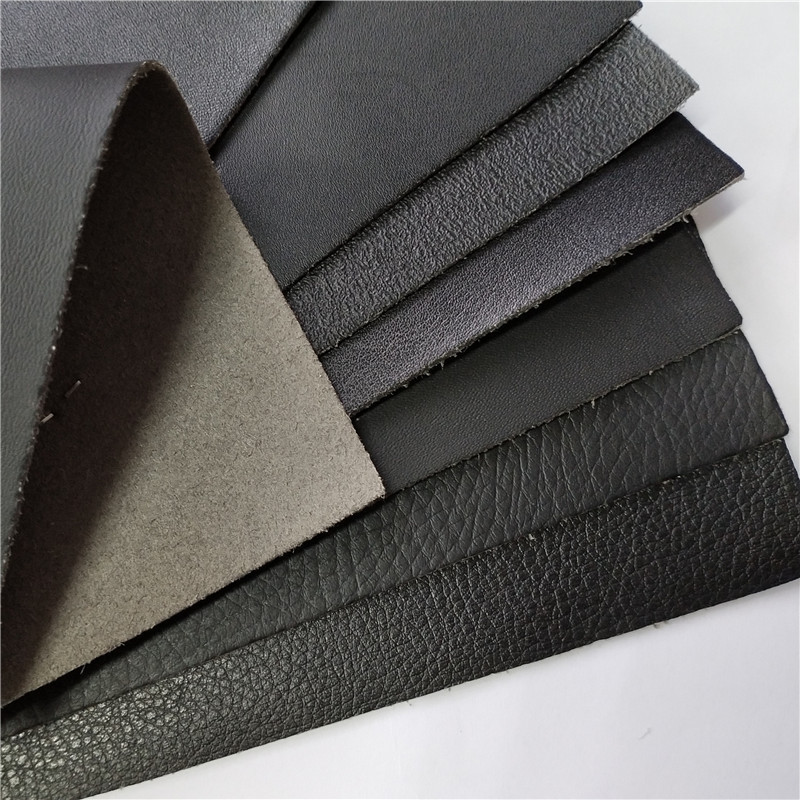 Custom safety shoe leather PU Microfiber synthetic leather for shoes