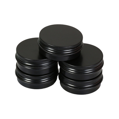 5ml 10ml/15ml/20ml 30ml/50ml/60ml/80ml/100ml Matte Black Cosmetic/candle/candy Metal Aluminium Tin Box/container/jar