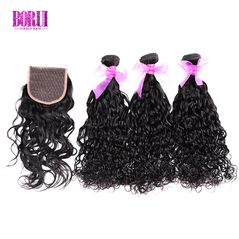 BORUI 9a 10a 12a grade mongolian burmese vietnamese short long kinky curly 4c human hair bundles with closure frontal