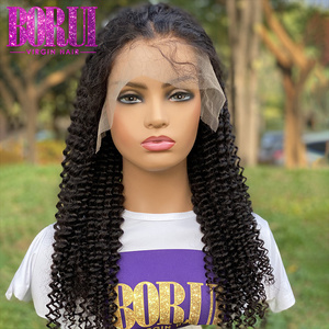 BoruiHair 40 inch 360 hd 250 density full bresilienne human hair lace front wig with baby hair