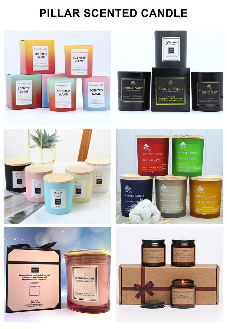 Factory Directly Supply 2023 Hot Sell Glass Jar Scented Candle Luxury Aromatherapy Candles