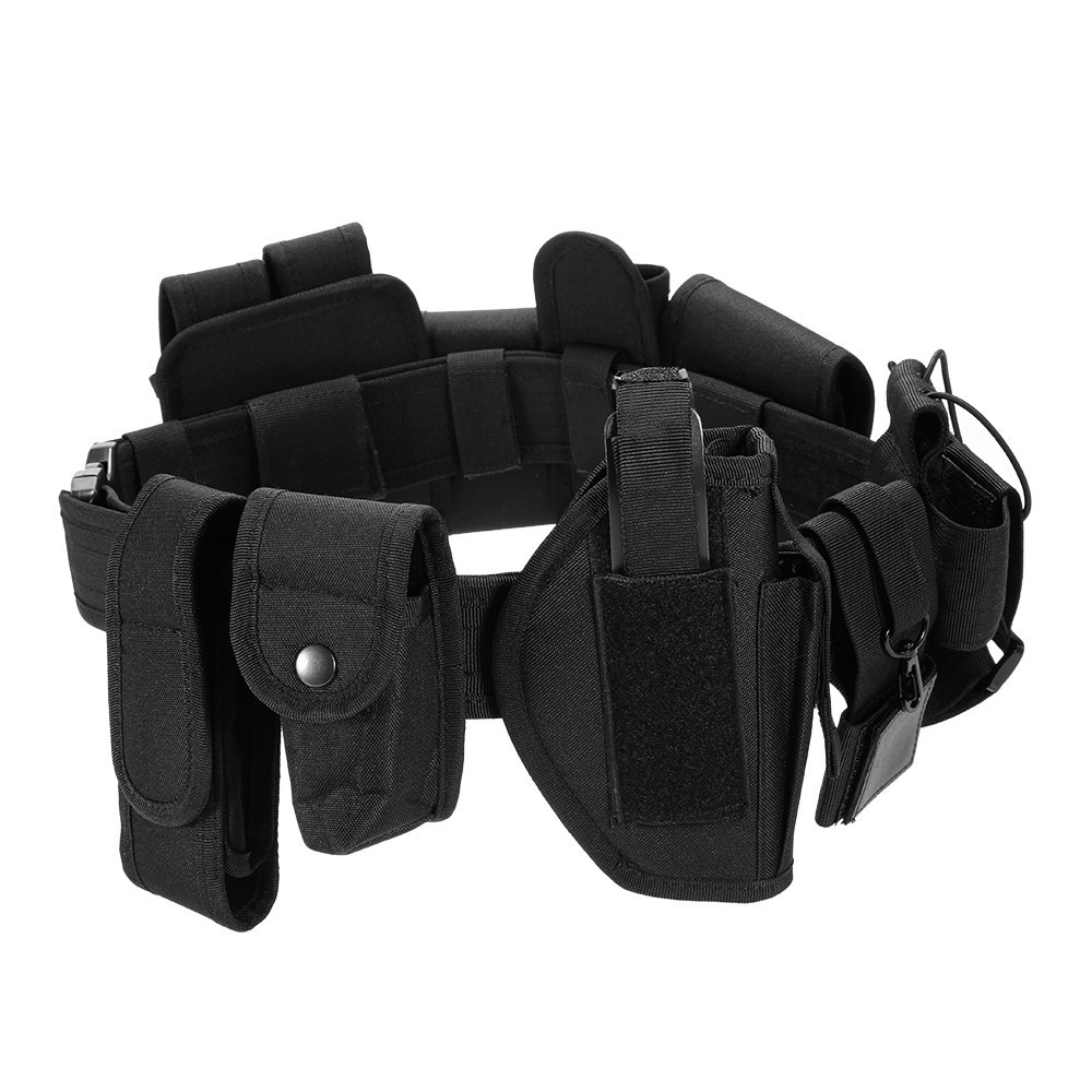 10 in 1 Tactical Law Enforcement Utility Tactical Belt Multifunctional Outdoor Training Belt Bag EDC Molle Pouch