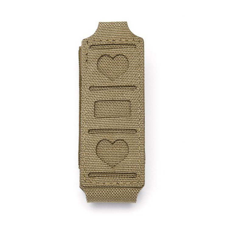 Tactical Elastic Molle Top Open Pouch Single Mag Pouch Flashlight Holster Strap Copper Button Elastic Fabric