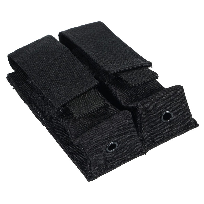 Molle Double Flashlight Holster 9MM Mag Pouches 600D Nylon Tactical Tool Organizer Holder for Duty Belt Vest