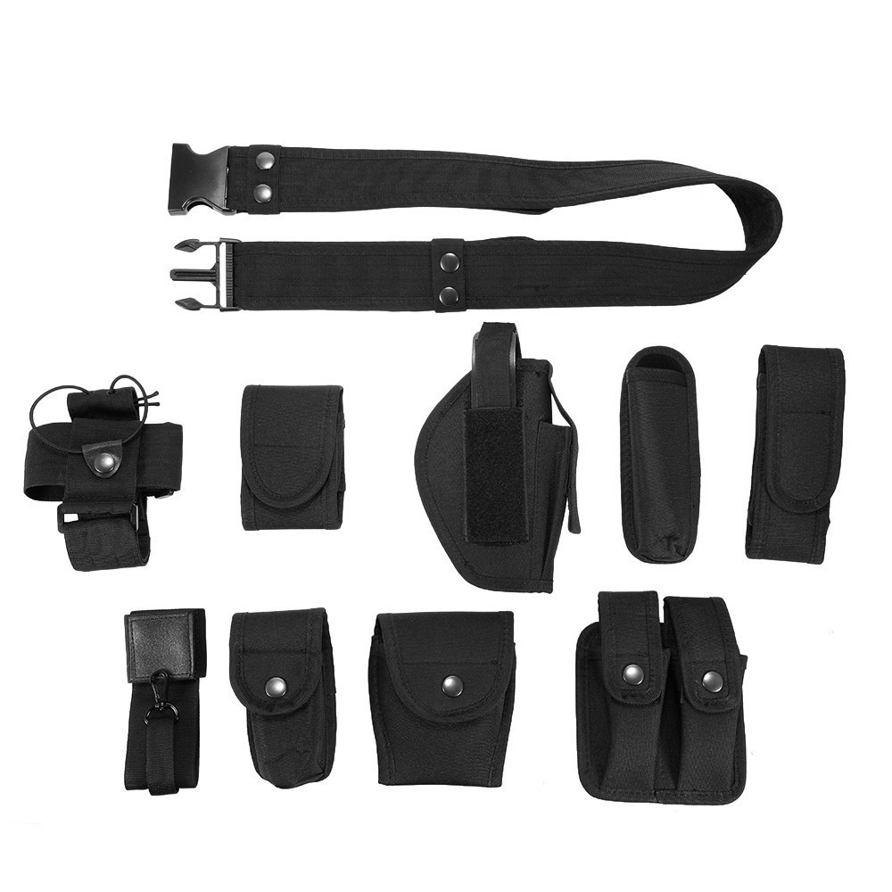 10 in 1 Tactical Law Enforcement Utility Tactical Belt Multifunctional Outdoor Training Belt Bag EDC Molle Pouch