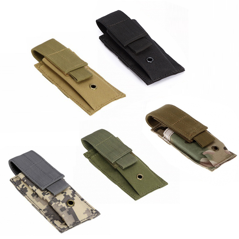 Tactical Single Molle Mag Pouch Outdoor Adjustable Open Top Magazine Multicam Molle Pouches 600D Flashlight Pouch