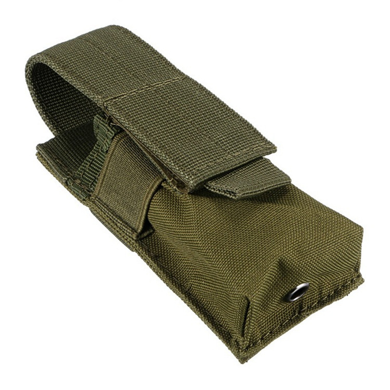 Tactical Molle Pouch Flashlight Holster with Belt Elastic Multicam 600D Nylon Single Spray Holder for Camping Outdoor