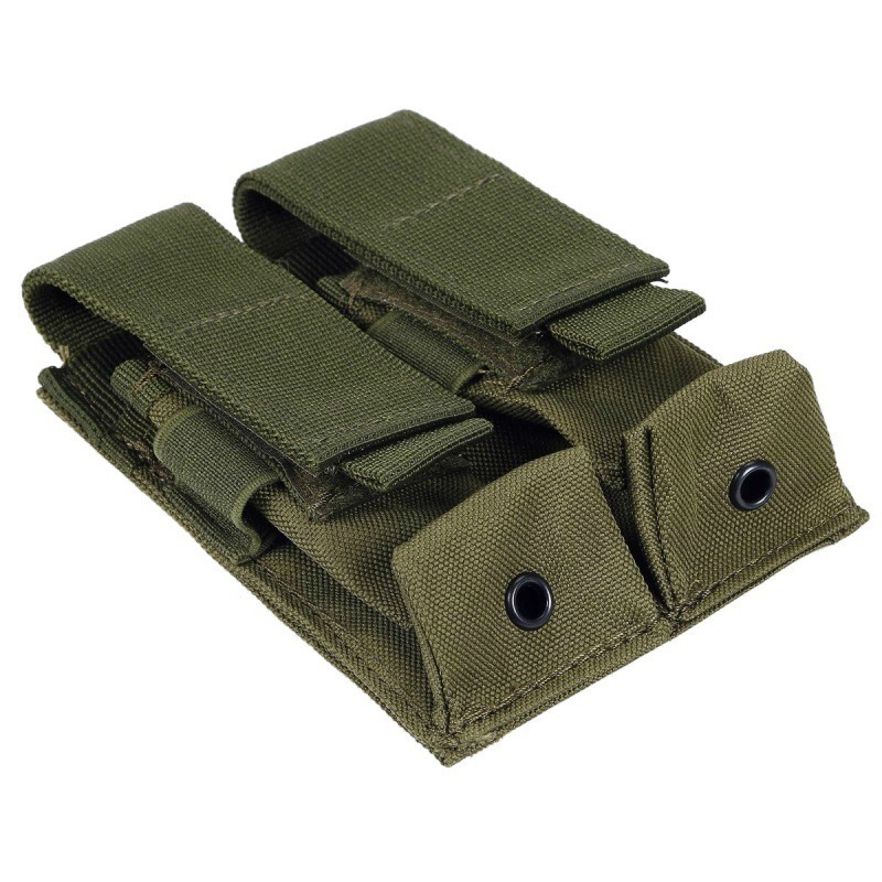 Molle Double Flashlight Holster 9MM Mag Pouches 600D Nylon Tactical Tool Organizer Holder for Duty Belt Vest