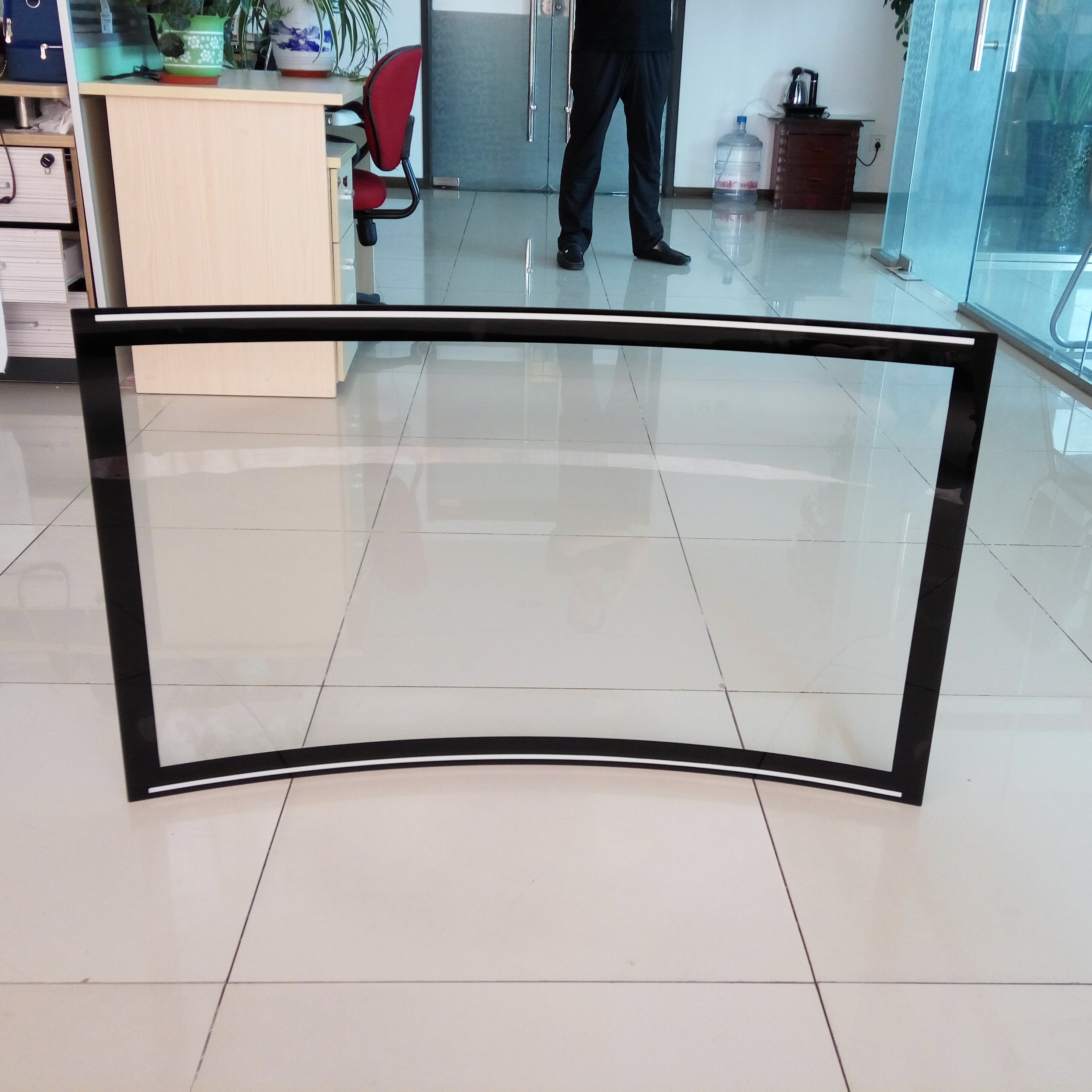 3D curved TV screen protector tempered glass /Curved display screen glass with CE certificate