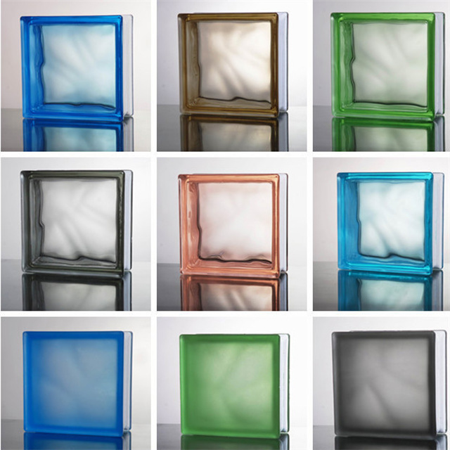 190*190*80mm Clear Frosted Glass  Bricks With Hole  For Decoration Blocks For Wall Glass Blocks Decorative Brick