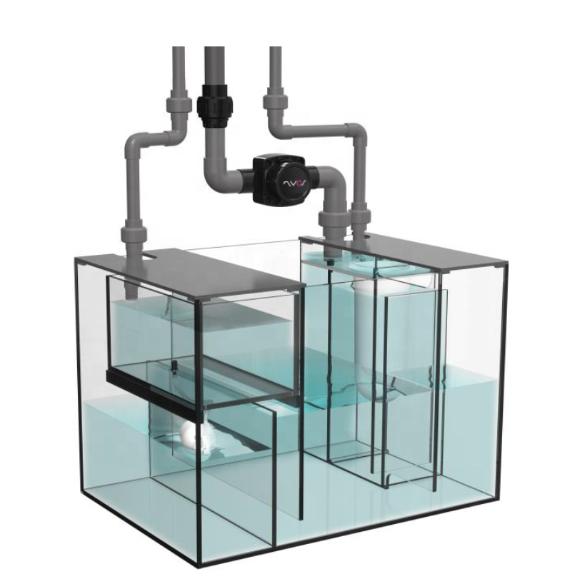 glass fish tank customizable laminated 19mm+19mm with filter system